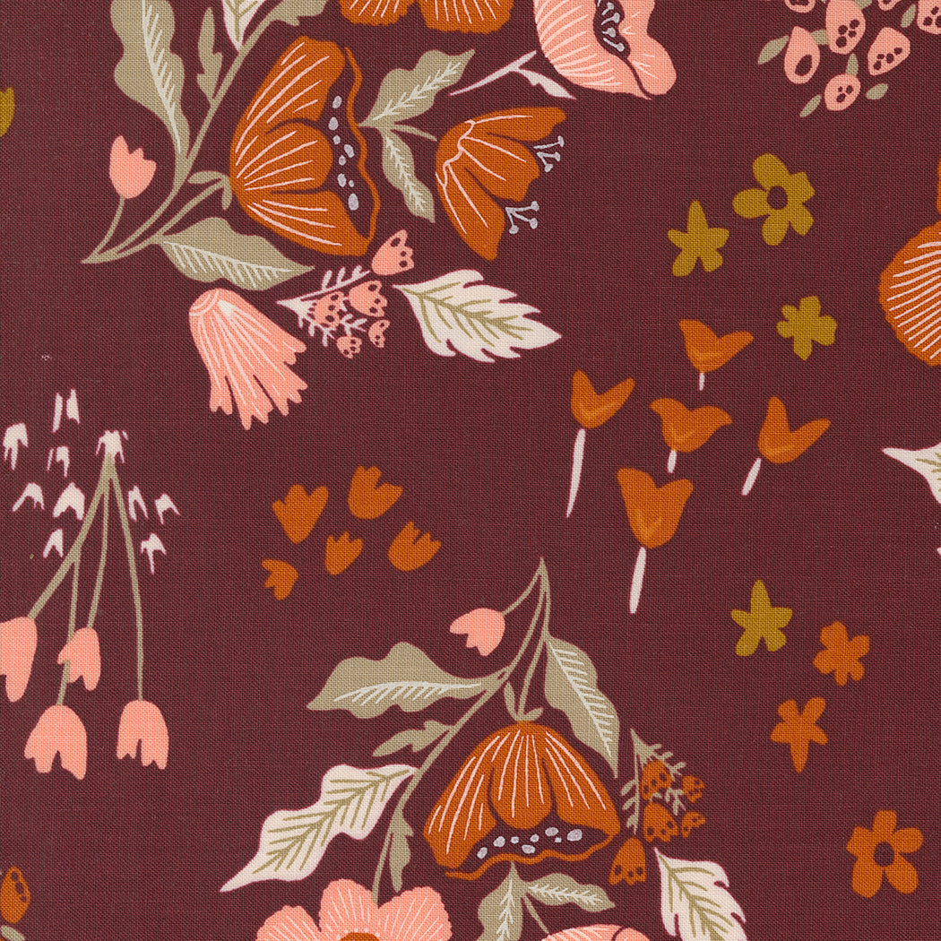 Folk & Lore | Garden Tales Large Floral Burgundy