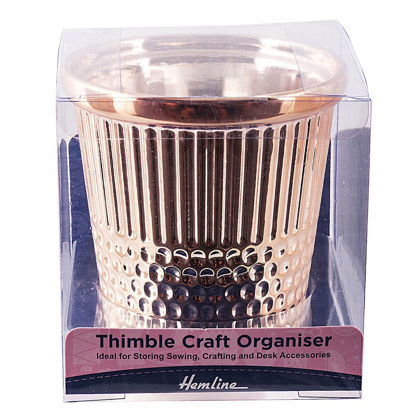 Rose Gold Thimble Craft Container
