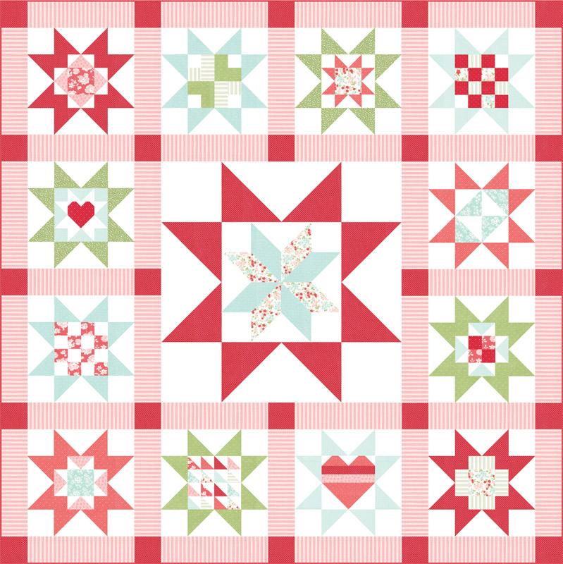 Adore Boxed Quilt Kit Featuring Lighthearted by Camille Roskelley