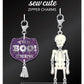 Zipper Pulls by Cathe Holden | Skeleton and Boo Badge