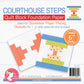 6" Courthouse Steps Foundation Paper | It's Sew Emma