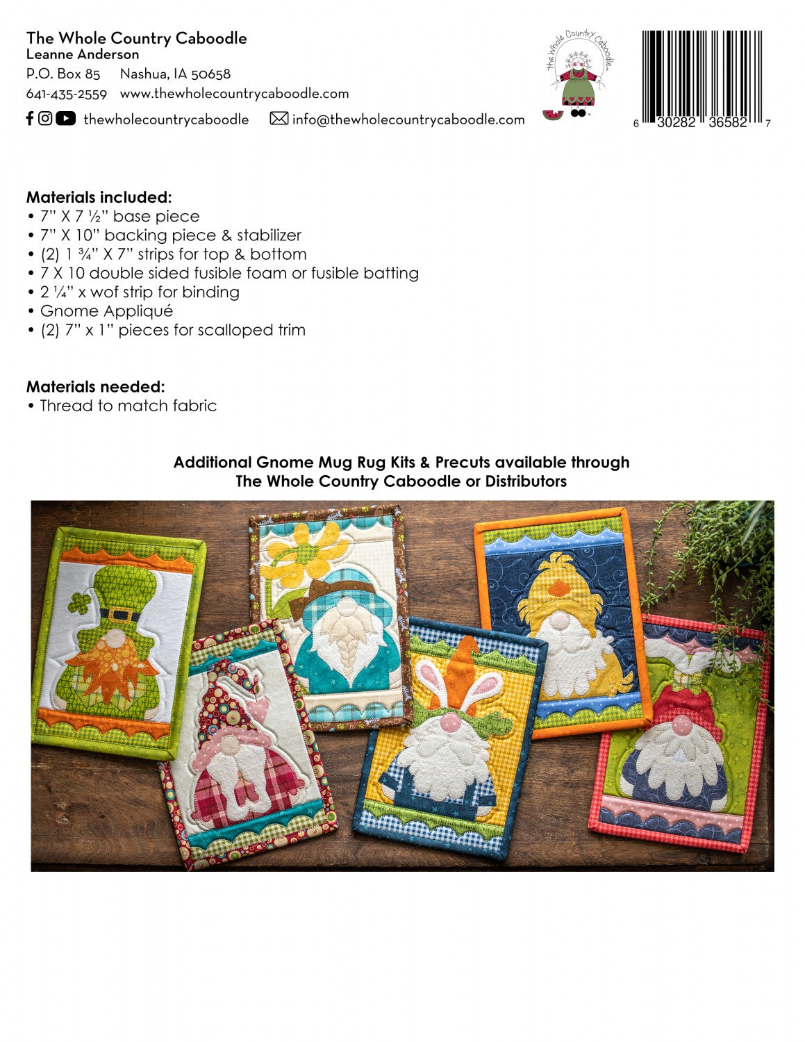 Valentine Gnome Mug Rug Kit | The Whole Country Caboodle