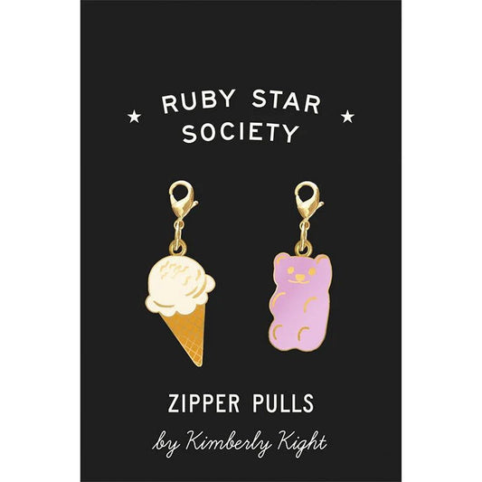 Zipper Pulls by Kimberly Kight | Gummy Bear and Ice Cream Cone