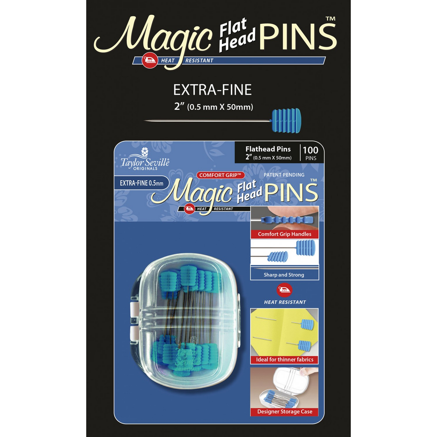 Magic Pins Flat Head Extra Fine 100pc